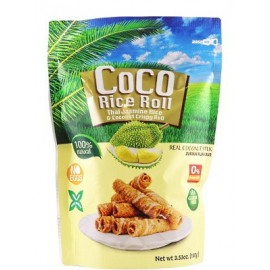 Coco Rice Rolls Snack Durian Flavour 100g - Coco
