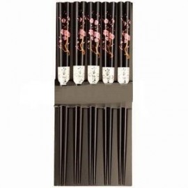 Betisoare Chopsticks negre Japoneze 5 Buc